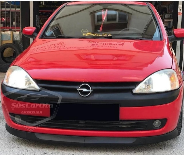 Opel Corsa C 2000-2006 Uyumlu Üniversal Astra H Lip Esnek Ön Lip 2 Parça Tampon Altı Dil Karlık Ön Ek 00 Şüscaroto Aksesuar
