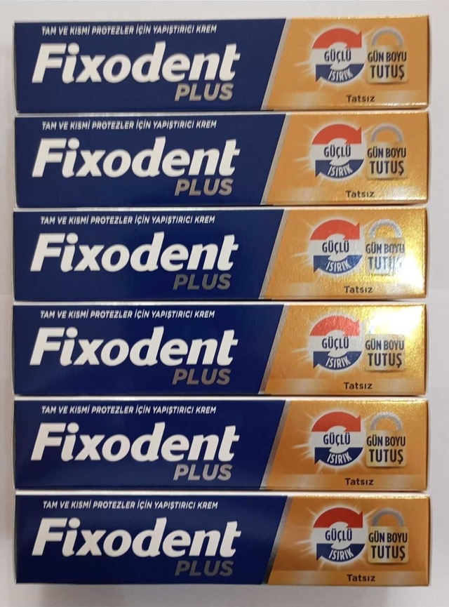 Diş Protez Yapıştırıcı Krem Güçlü Tutuş 40 Gr X6 Adet
