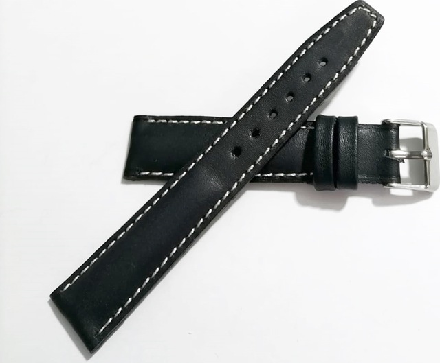 Fado Her Saate Uygun 18 Mm Hakiki Dana Derisi 264 Beyaz Dikişli Siyah Siyah