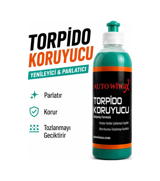 Auto Wiwax Torpido Koruyucu 500 Ml Plastik Vinil Kauçuk Torpido Parlatıcı Yenileyici
