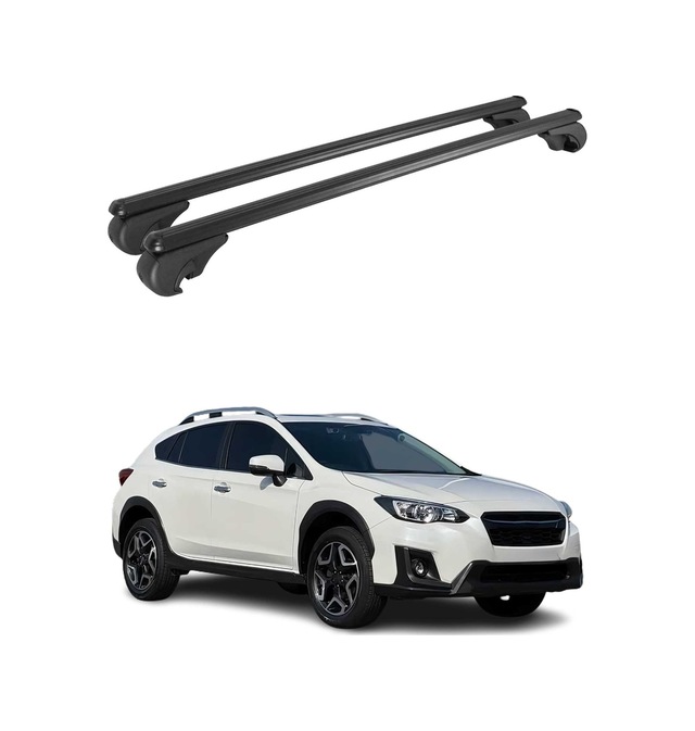 Subaru Xv Iı 2017-2023 Arası Uyumlu Port Bagaj Taşıyıcı Ara Atkı Alüminyum Siyah 2 Parça