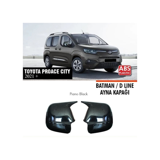 Toyota Proace City Batman Yarasa Ayna Kapağı Piano Black 2021+