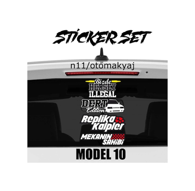 Oto Tuning Etiket Seti - Modifiye Yeni Nesil Sticker Seti