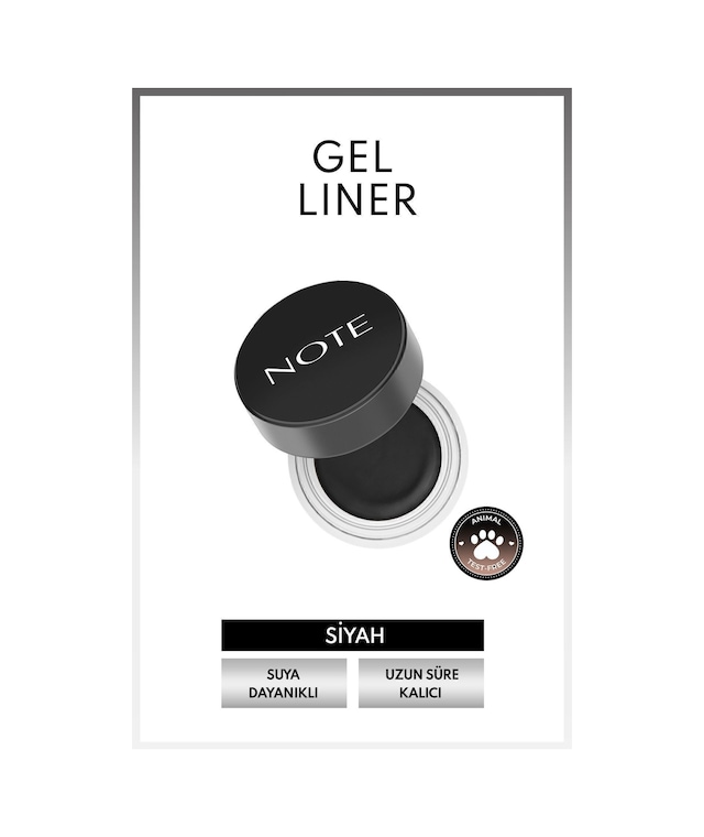 Gel Liner Mat Bitişli Waterproof Suya Dayanıklı Kalıcı Jel Eyeliner - Siyah