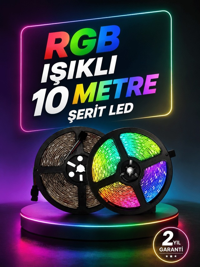 Smart Şerit Led Kumandalı Usb Enerjili Suya Dayanıklı Dekoratif A