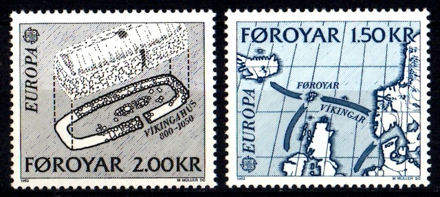 Faroe Adaları 1982 Europa Pulları - Tarihi Olaylar Ws0341 Teşhir Ürün