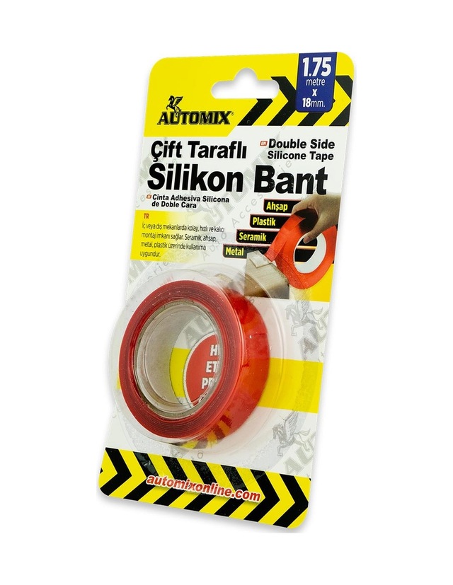 Automix Silikon Çift Taraflı Bant 18mm X 175 Cm