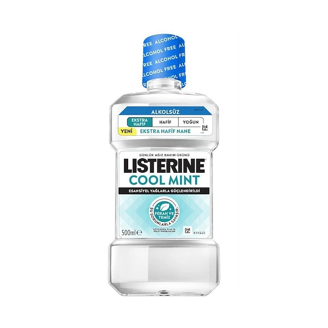Listerine Cool Mint Alkolsüz Ekstra Hafif Nane Ağız Bakım Suyu 500 Ml