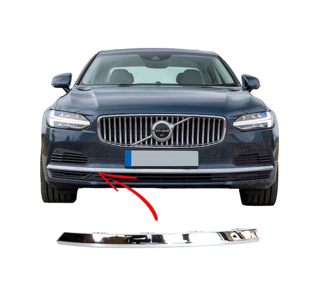 Volvo S90 Ön Tampon Nikelaj Krom Çıta Alt Sağ 2021-