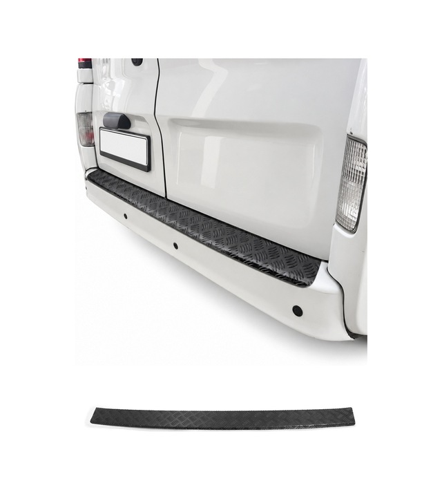 Opel Movano B 2010-2021 Uyumlu Mat Arka Tampon Eşiği Alüminyum Siyah