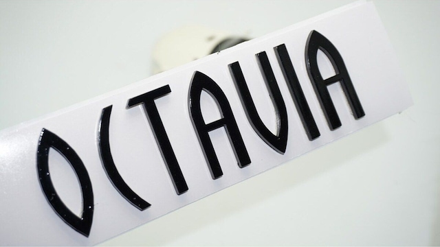 Octavia 1 2 Bagaj Siyah Abs Yazı Logo Skoda İle Uyumlu