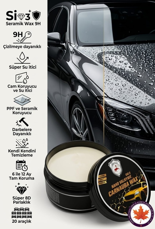 Sıo3 Nano Valkyrie Seramik Carnauba Wax 9h 200gr