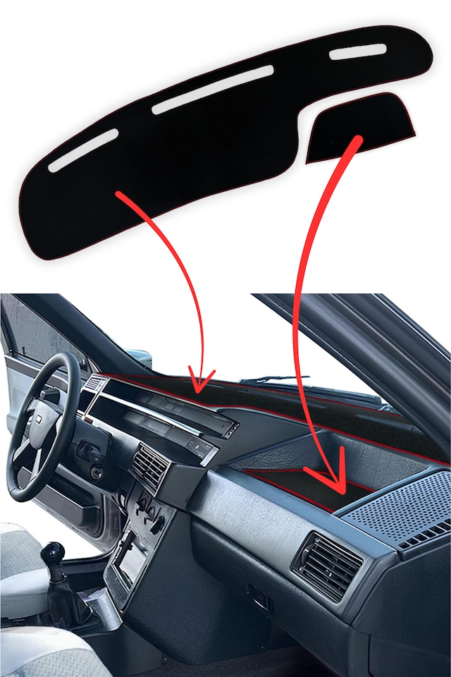 Fiat Tipo Tempra Ön Göğüs Uyumlu Torpido Kaplama Koruma Halısı Dijital Gösterge Siyah