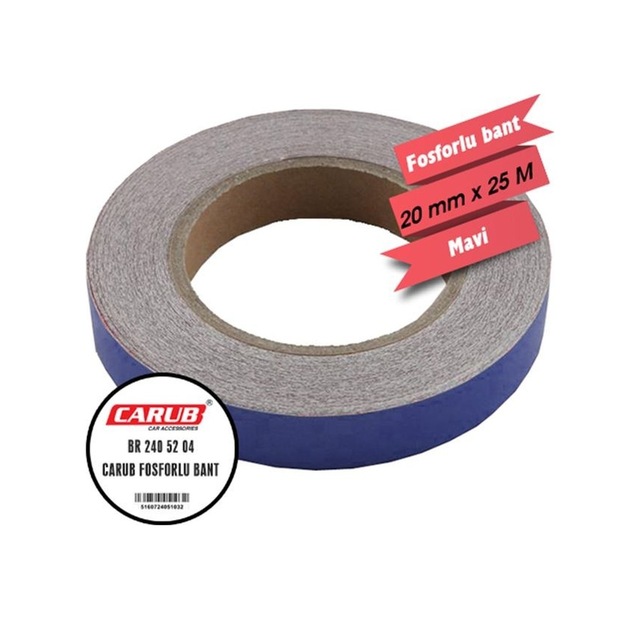Carub Fosforlu Bant Mavi 2 Cm X 25 Mt