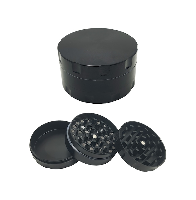 Siyah 55 MM Grinder Alloy Herbal Öğütücüsü Parçalayıcı Rb88sy