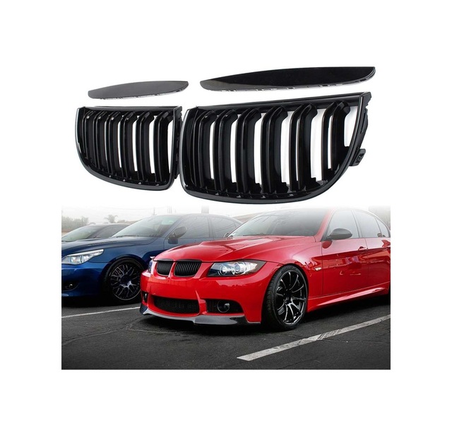 E90 M3 Böbrek, Ön Panjur Bmw 3 Serisi 2005 2008 Çift Tırnak, Pian