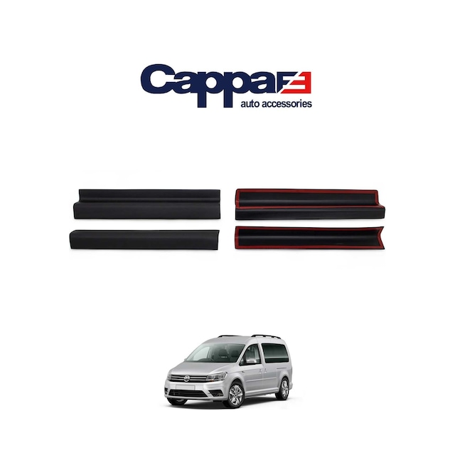Cappafe Volkswagen Caddy Kapı Eşiği Koruma Abs Mat Siyah 4 Par N11.4712