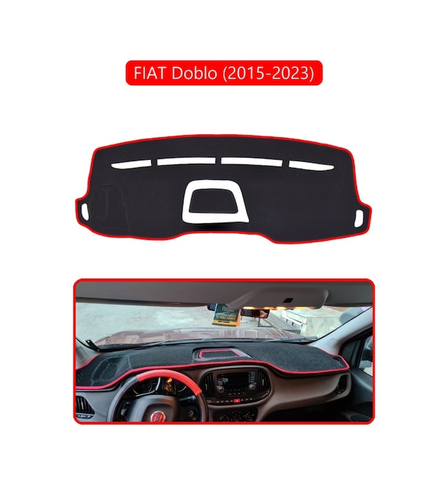 Fıat Doblo 2015-2023 Modellerine Uygun Eski Ortası Açıktorpido Koruma Halısı Kırmızı Kenar