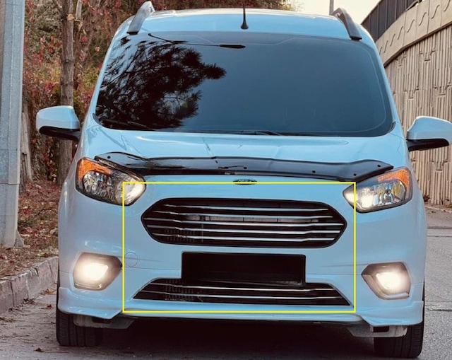 Ford Courier Krom Ön Panjur 7 Parça 2018-2023 Paslanmaz Çelik