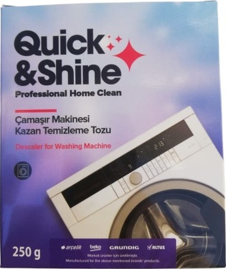 Quick&Shine Çamaşır Makinesi Kazan Temizleme Tozu 250 G