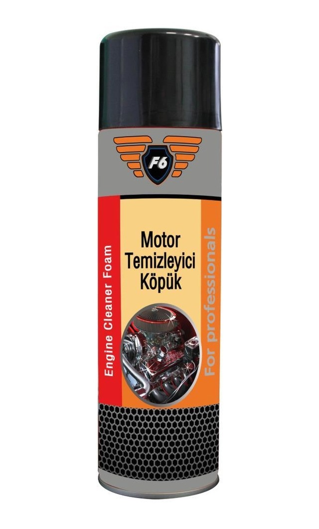 F6 Motor Temizleyici Köpük Sprey 500 ML Susuz Motor Temizleme