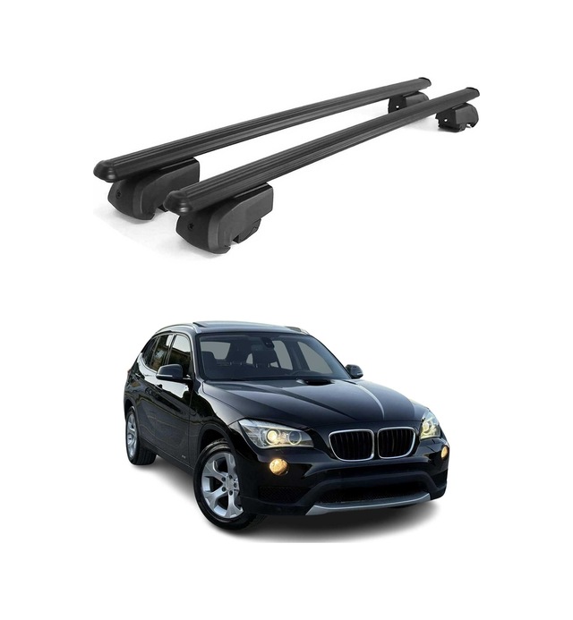 Bmw X1 E84 2009-2015 Arası Uyumlu Port Bagaj Taşıyıcı Ara Atkı Alüminyum Siyah 2 Parça
