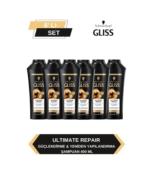 Gliss Ultimate Repair Şampuan 400ml X 6'lı Set set-hnkl-5101-6004