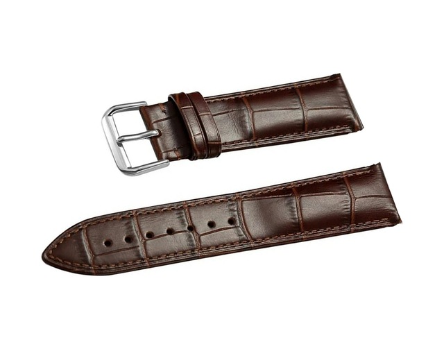 Hakiki Deri Kahverengi Saat Kordon Kayış Kordon 22 MM