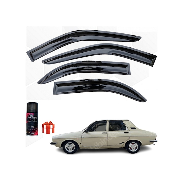 Renault 12 Toros Sedan Mügen Cam Rüzgarlığı 4 Lü Takım+koku