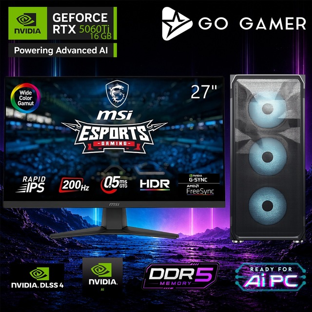 Go Gamer AE818D Ryzen 9 9900X RTX 5060 TI 32GB RAM 1TB SSD