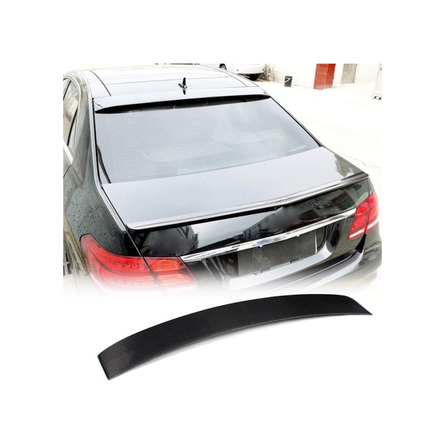 Mercedes W212 2009-2015 E Class Uyumlu Cam Üstü Spoiler Parlak Siyah İthal Spoyler Kanat