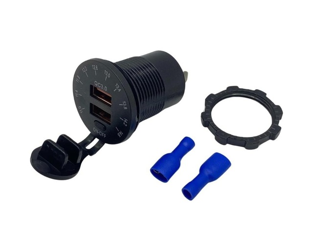 12v Telefon Şarj Cihazı Voltmetre 3v 1.5a/1.5 Usb X 2