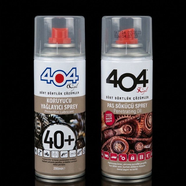 404 40+ Koruyucu Yağlayıcı Sprey 200 Ml + 404 Pas Sökücü Sprey 200 Ml