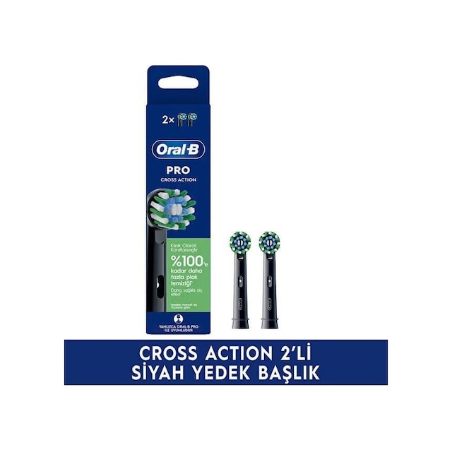 Oral-b Cross Action X-filament Siyah Diş Fırçası Yedek Başlığı 2 Adet