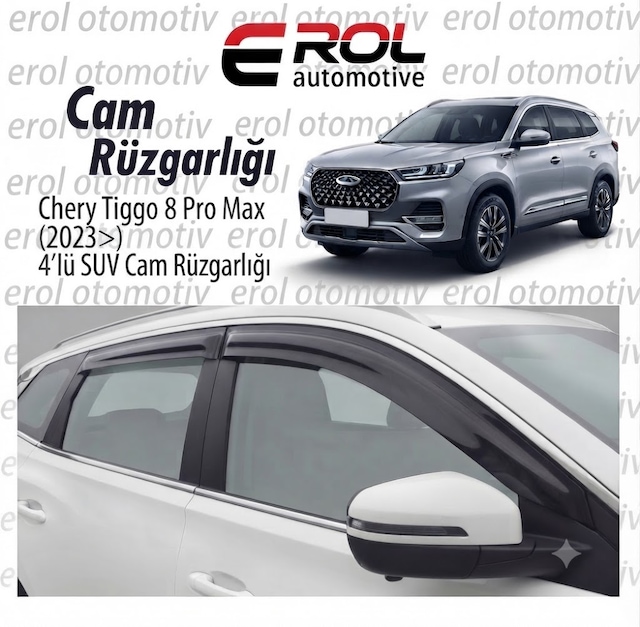 Chery Tiggo 8 Pro Max 4'lü Mugen Cam Rüzgarlığı