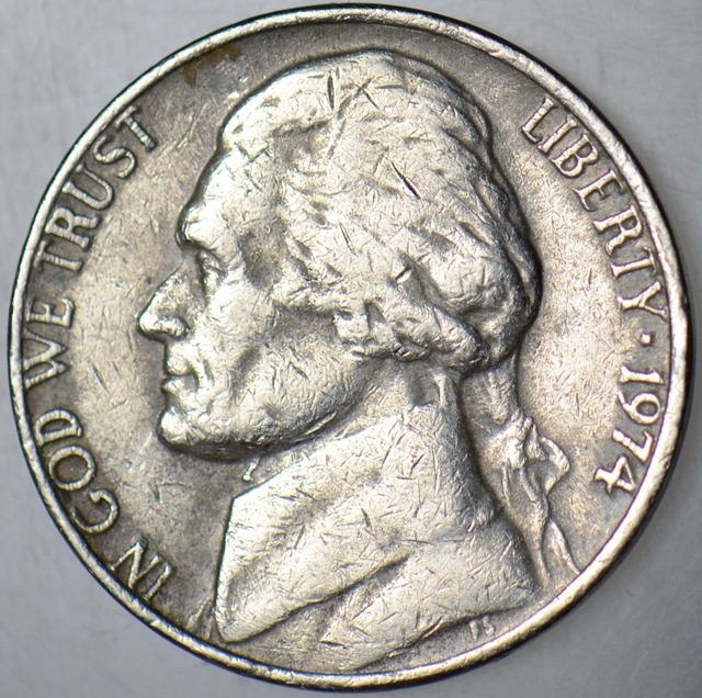 Amerika 5 Cent 1974 Jefferson Nıckel. 04473816
