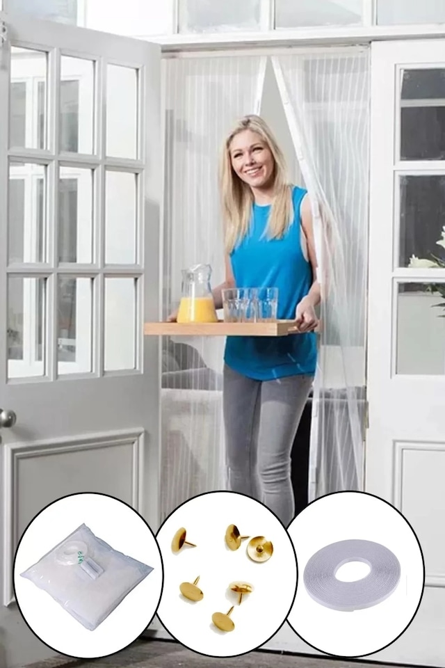 Ers Mıknatıslı Kapı Sinekliği Tül Perde 105 X 210 Cm
