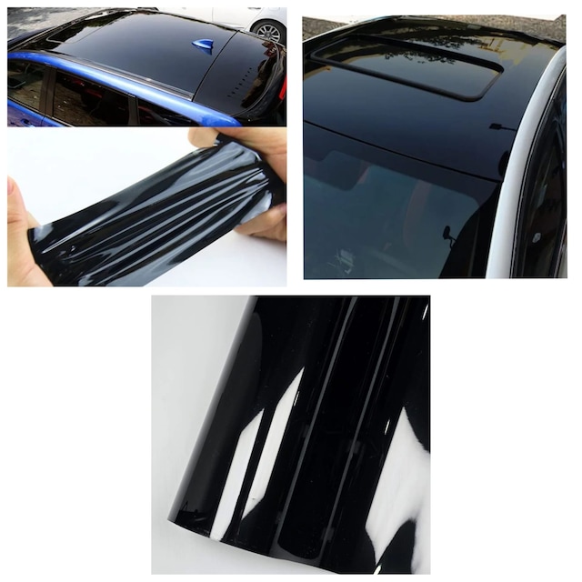 Piano Black Siyah Hava Kanallı Koruma Jelatinli 50cm X 3 Metre