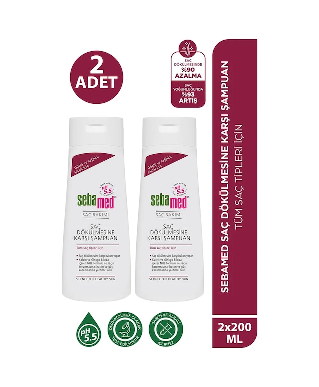 Sebamed Saç Dökülmesine Karşı Şampuan 200 Ml 2 Adet Dökülen