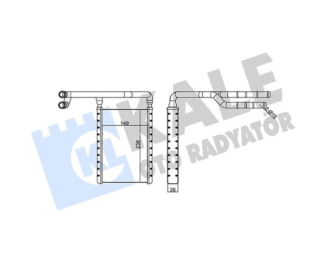 Kalorifer Radyatörü Kale 355205 Ford Transit V363 / Transit Custom
