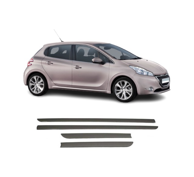 Agtuning Peugeot 208 Krom Yan Kapı Çıtası 2012-2019 Arası Paslanmaz Çelik
