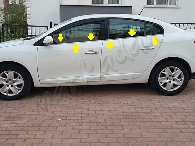Markadan Renault Fluence Krom Cam Çıtası 2010-2016 4 Parça Paslan