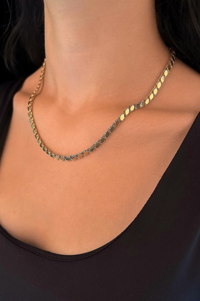 14 Ayar Altın Pullu Zincir 5.30 Mm 001