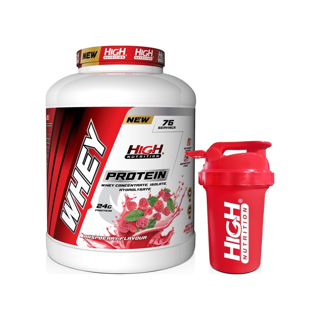 Whey Protein 2280 Gr Ahududu Aromalı Protein Tozu 24 Gram Protein 76 Servis Shaker Hediye