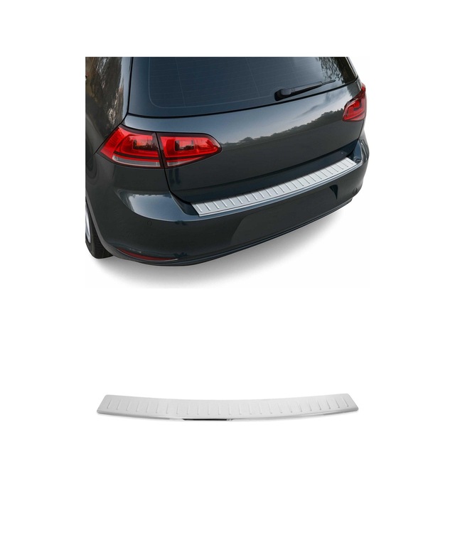 Vw Golf Vıı Sportsvan 2012-2019 Uyumlu Krom Arka Tampon Eşiği Paslanmaz Çelik