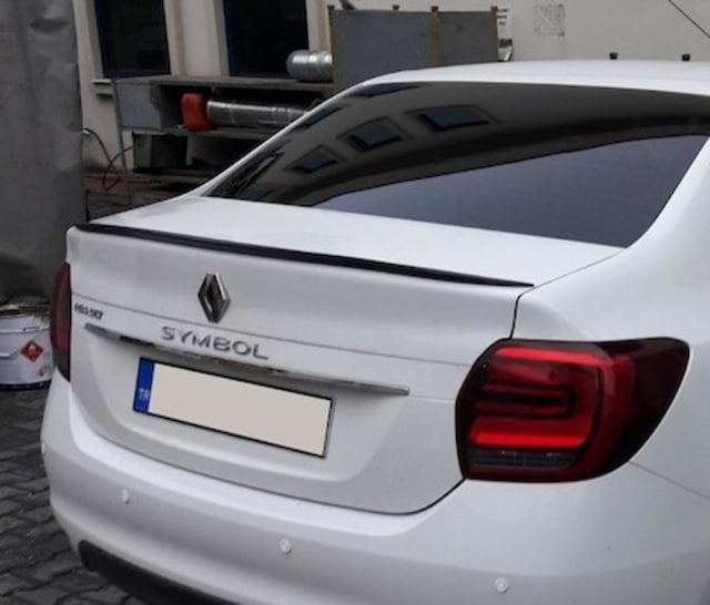Renault Symbol 2013 Sonrası Bagaj Üstü Spoiler Piano Black Parlak Siyah (00) (ŞüsCarOto Aksesuar)
