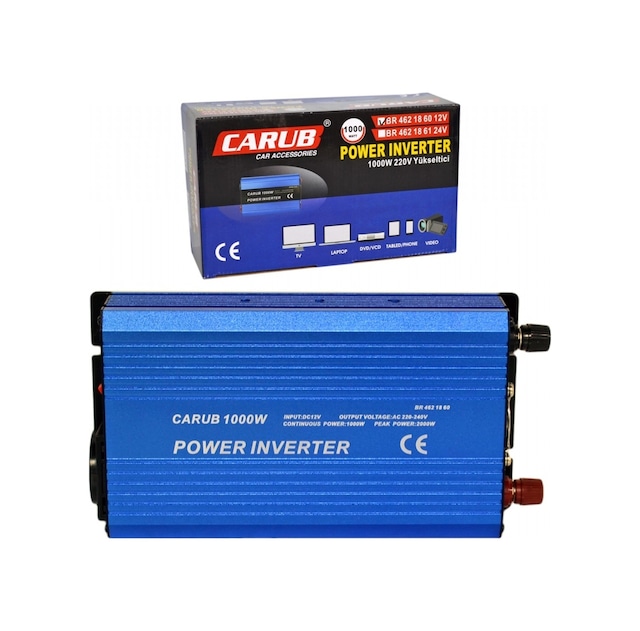 Carub İnverter 12v Dan 220v A Yükseltici 1000w Usb 5v-1a Çıkışlı Br4621860