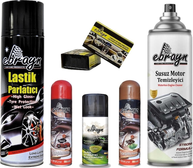 Motor Klima Temizleyici Lastik Torpido Parlatıcı Ve Sünger Ebrayn
