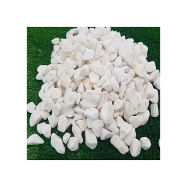 Beyaz Dolomit Taş 25 Kg, 1,5-2 Cm Dere Çakıl Taşı, Bahçe Ve Teraryum İçin