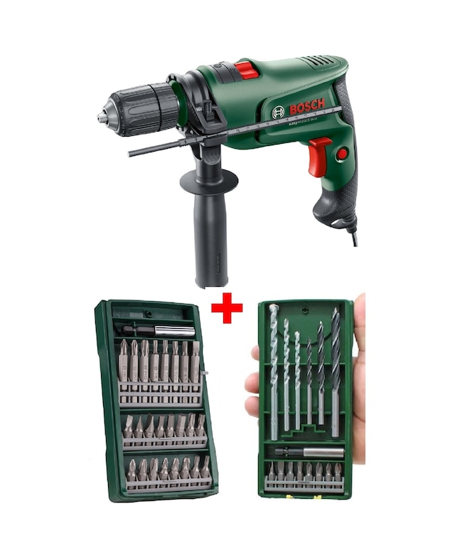 Bosch EasyImpact600 600W Darbeli Matkap + 15 Parça Matkap Ucu + 25 Parça Vidalama Ucu Seti